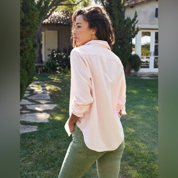 Frank & Eileen Eileen Shirt Baby Pink Button Down Long Sleeve Women's Sz S B10 - Picture 6 of 14